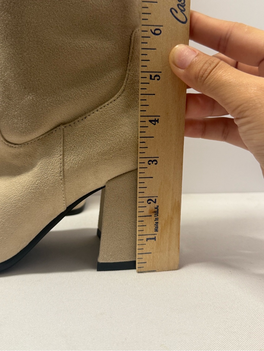 Jeffrey Campbell Beige Tall Block Heel Boots - Picture 3 of 9